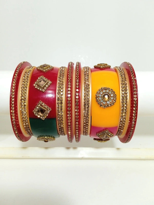 Rajasthani Kundan Dhalu Set - Multi, 2.8