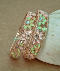Trendy Mint Green and Pink Patla Set  - 2.4, Mint Green & Pink