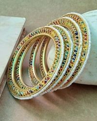 Metal Multi Colour Bangles Set  - 2.6, Multi