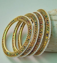 Metal Multi Colour Bangles Set  - 2.6, Multi