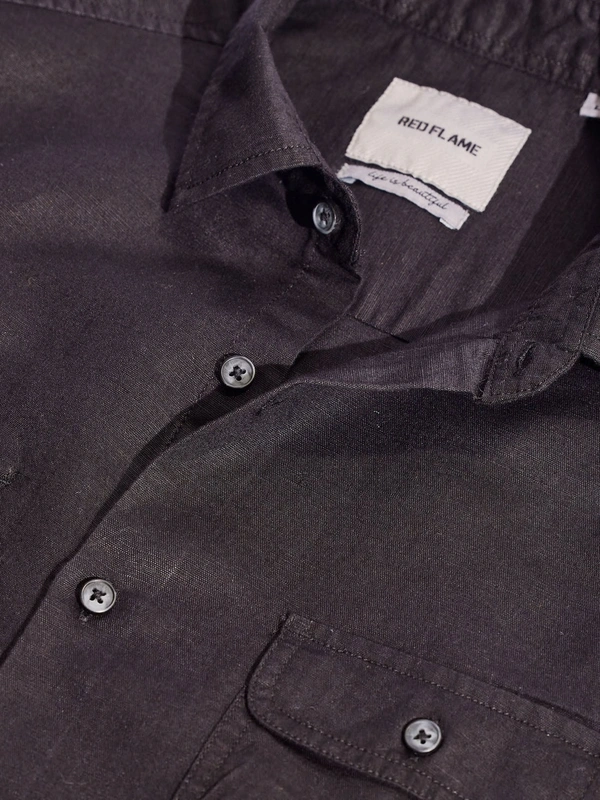 Pure cotton Linen Cargo Shirt pack of 2 combo - S