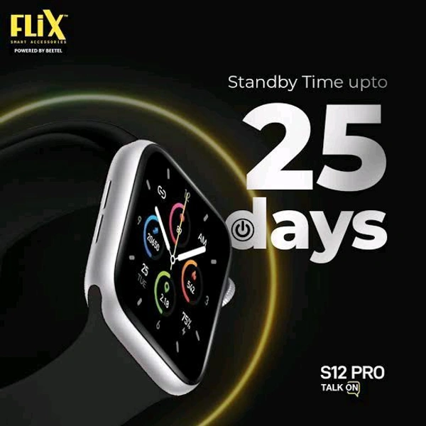 Flix Talkon S12 Pro Smartwatch  - Black
