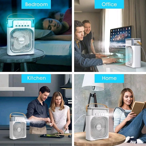Mini Cooler With Ice - White, Free Size