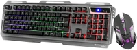 Zebronics Transformer Gaming Keyboard and Mouse Combo,Braided Cable,Durable Al body,Multimedia keys and Gaming Mouse with 6 Buttons, Multi-Color LED Lights, High - Black, Free Size
