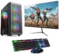 Gaming PC Full Setup CORE I5 (16GB RAM 512GB SSD) 4GB Graphics Card 22INCH Moniter Window 11 with MS Office 2019 - White, Full Size