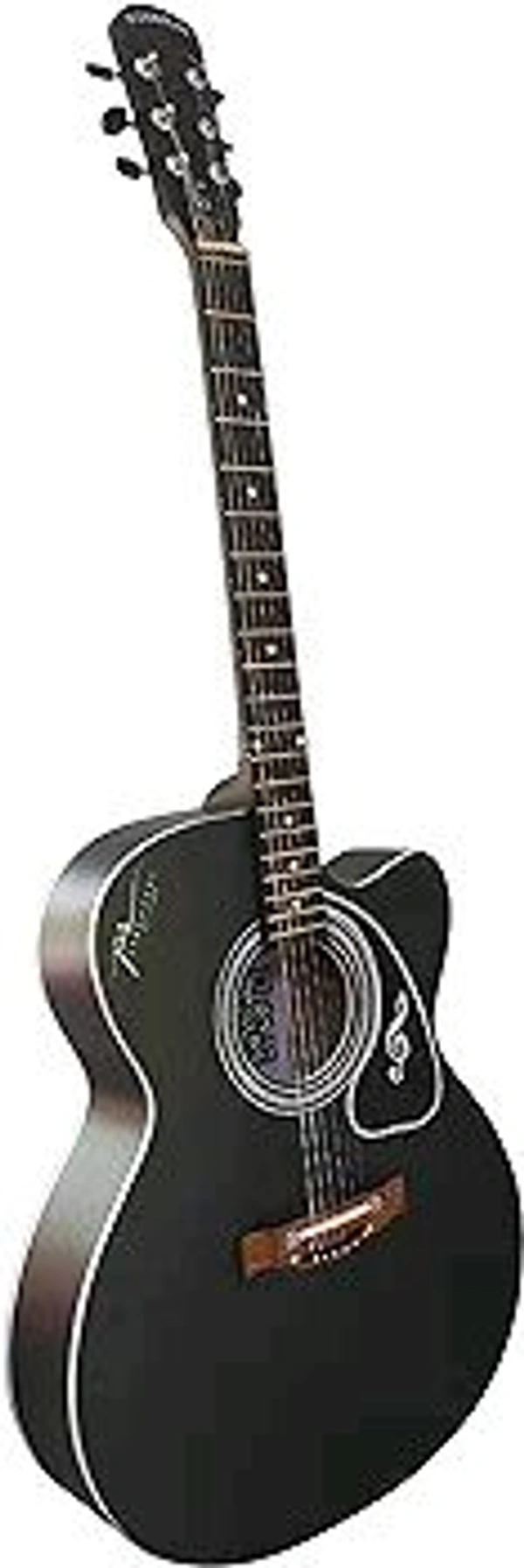 PC  Signature 41Inch Acoustic Guitar Black Matte New Model (Free 1 Set Strings, 3 Picks, Bag & Belt) - Tonewood - Blue, Free Size
