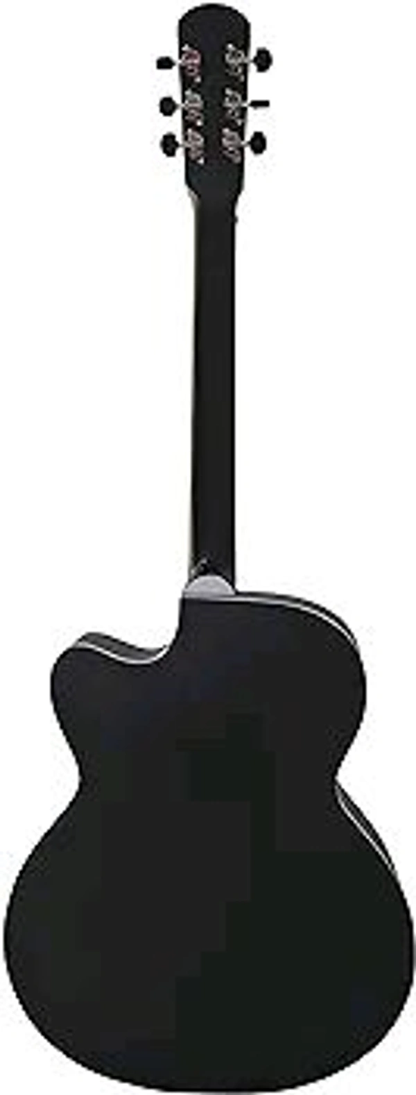 PC  Signature 41Inch Acoustic Guitar Black Matte New Model (Free 1 Set Strings, 3 Picks, Bag & Belt) - Tonewood - Blue, Free Size