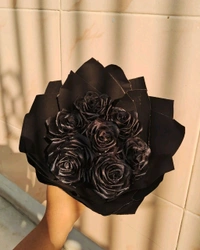 🗝️⋆｡𖦹Black Rose Bouquet°‧★🥀 - Royal Blue