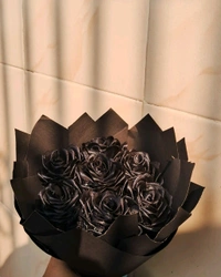 🗝️⋆｡𖦹Black Rose Bouquet°‧★🥀 - Royal Blue