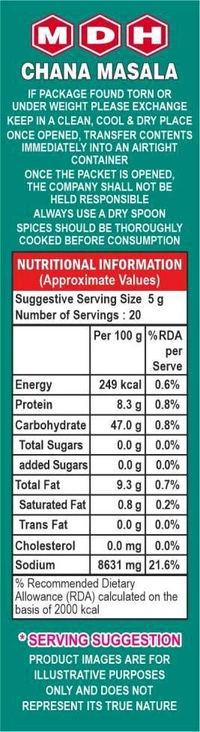 MDH CHANA MASALA 100GM - 100GM
