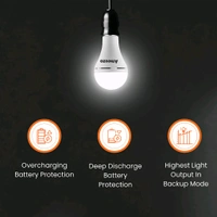 Ameezo 9w Ac/ Dc Rechargeable Bulb (1yr Warranty) 60 pcs box - 9 Watt, White