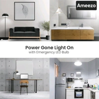 Ameezo 9w Ac/ Dc Rechargeable Bulb (1yr Warranty) 60 pcs box - 9 Watt, White