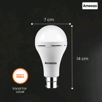 Ameezo 9w Ac/ Dc Rechargeable Bulb (1yr Warranty) 60 pcs box - 9 Watt, White