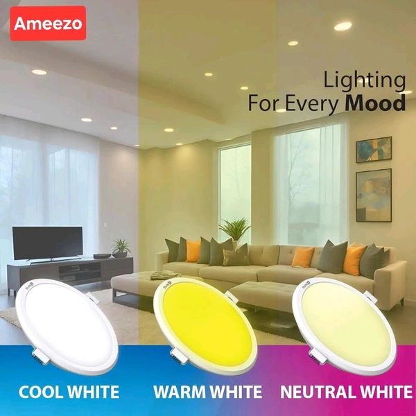 Ameezo 15watt (3 In 1) Panel Light|Downlight|Round|2yr Warranty|6 Inch - 6 Inch, 15