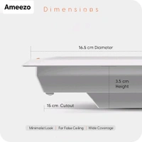 Ameezo 15w Panel Light |Downlight |Square |cool White|6 Inch|For False Ceiling|2yr Warranty - 6×6 Inch, 15