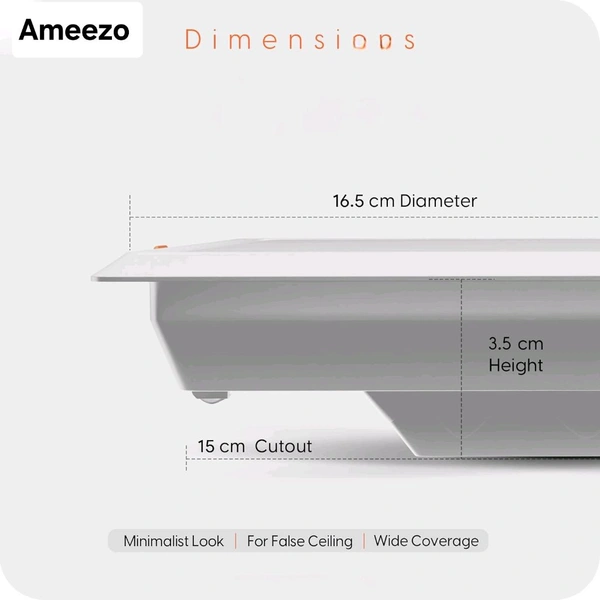 Ameezo 15w Panel Light |Downlight |Square |cool White|6 Inch|For False Ceiling|2yr Warranty - 6×6 Inch, 15