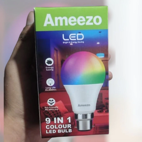 Ameezo 9 In 1 Bulb 1 Yr Warranty |9 Colors||9 Function In 1 Bulb - 9