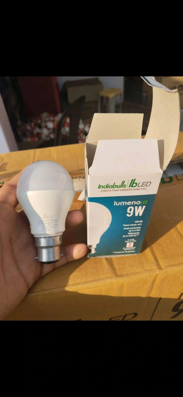 Indiabulls 9 Watt Led Bulb|Hpf Driver Based (2yr Warranty) - 9 Watt, White, 9