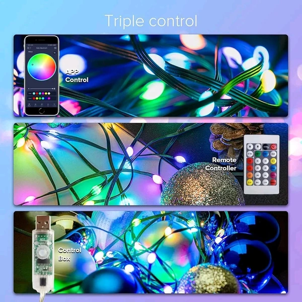 Ameeso 10 Meter, 100 LEDs | Led Lights for Decoration, Fairy Lights for Room Decora, Smart Bluetooth String Lights, Usb Operated
- 10 Mtr