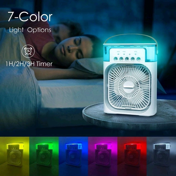 Ameezo Portable Air Cooler Fan with 7-Color Light – Personal AC Fan
