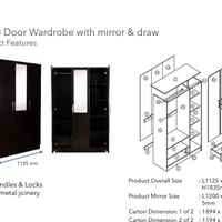 Typo 3 Door Wardrobe With Mirror