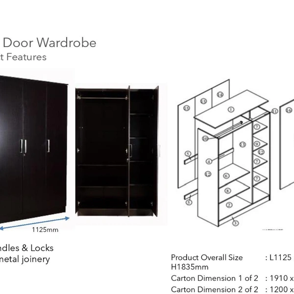 Typo 3 Door Wardrobe