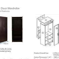 Typo 2 Door Wardrobe With Mirror