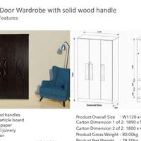 KELONE 3 DOOR WARDROBE - 3 door
