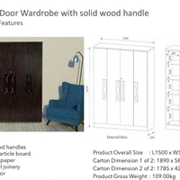 KELONE 4 DOOR WARDROBE - 4 Door