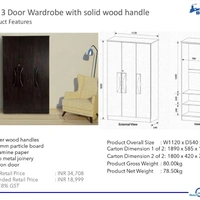 PANDIA 3 DOOR WARDROBE - 3 door