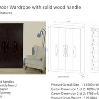 PANDIA 4 DOOR WARDROBE - 4 door