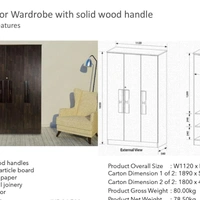 NESOI 3 DOOR WARDROBE - 3 door