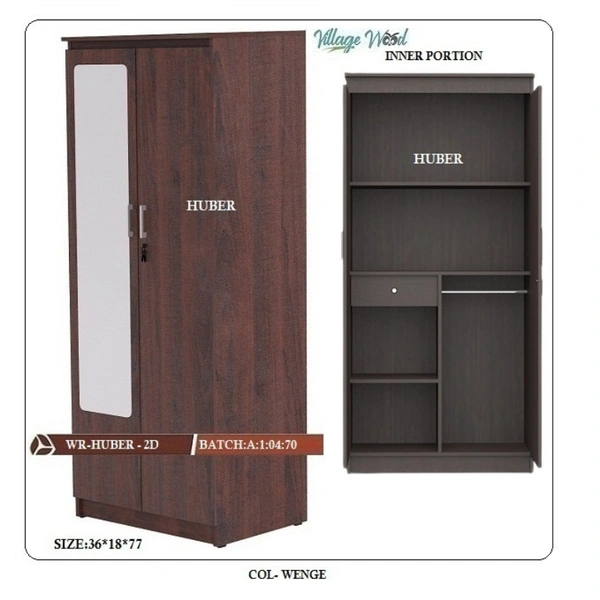 VAF HUBER WARDROBE WITH MIRROR 2 DOOR