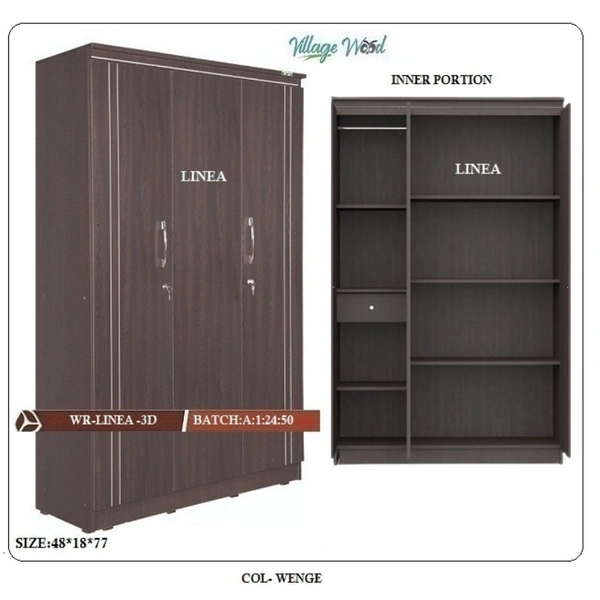 VAF LINEA WARDROBE 3 DOOR