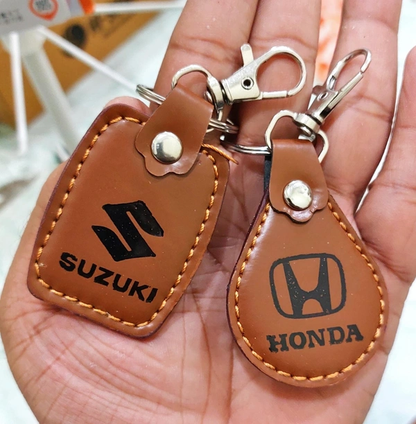 Car & Bike Lather Design Keychain