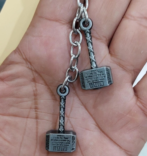 Thor Hammer Metal Keychain Small