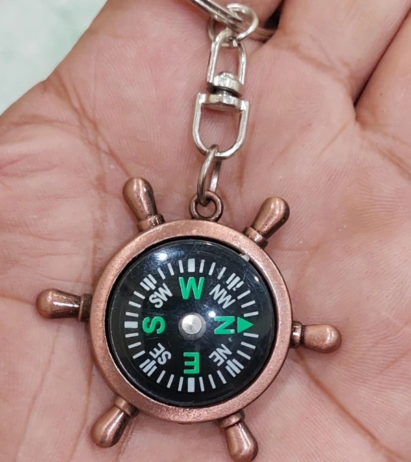 Compass Metal Keychain