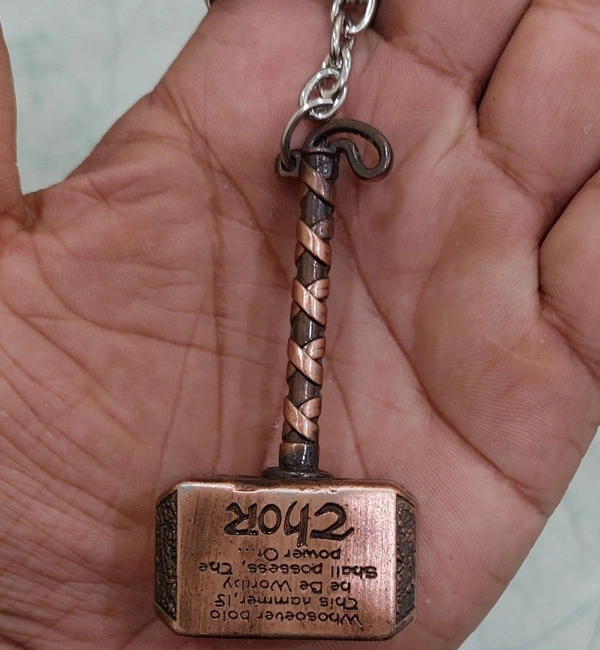Thor Hammer Metal Keychain Big Size