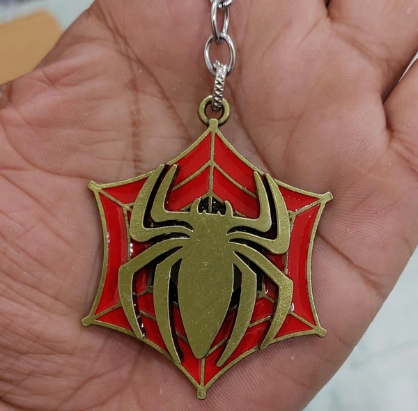 Spiderman Revolving Keychain Metal