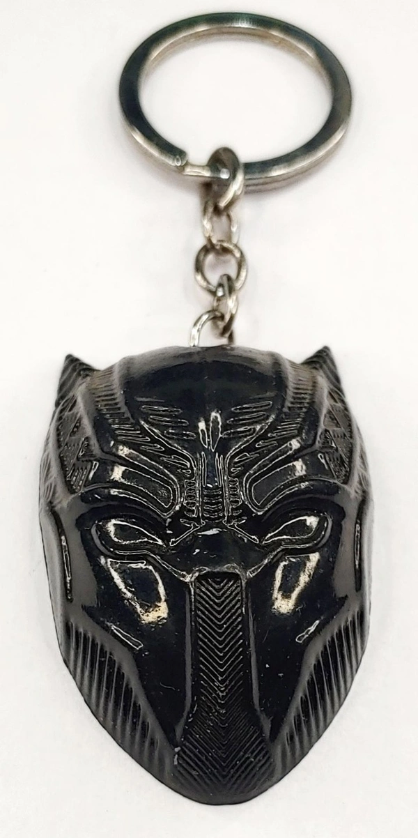 Black Panther Metal Keychain