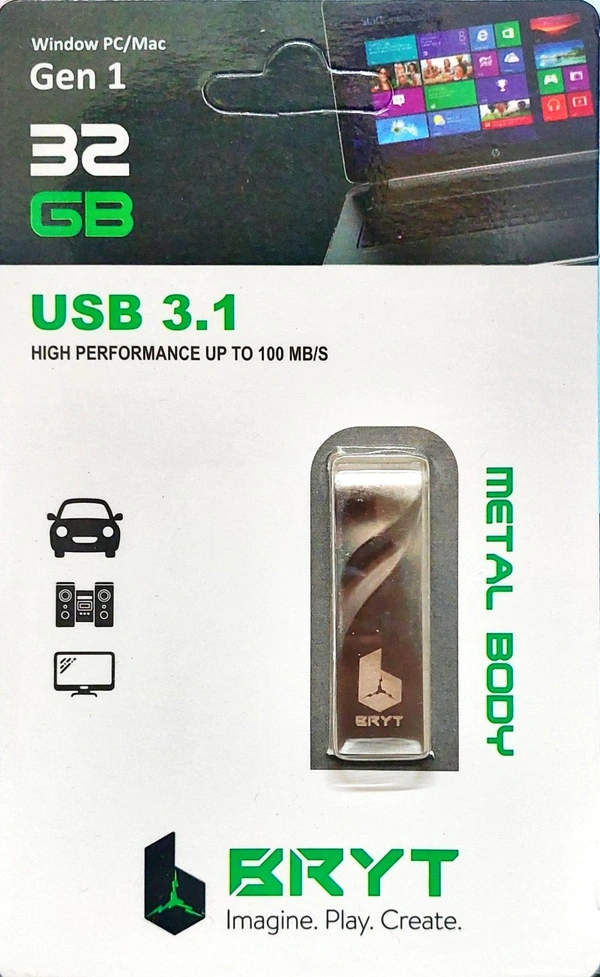 BRYT 32GB PENDRIVE USB 3.1 METAL