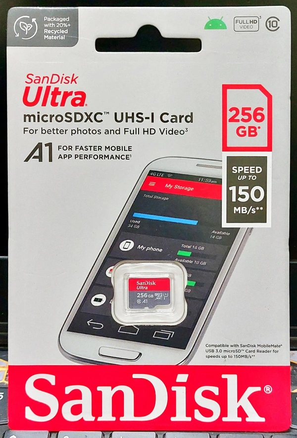 SanDisk 256gb Micro SD Class10 Ultra