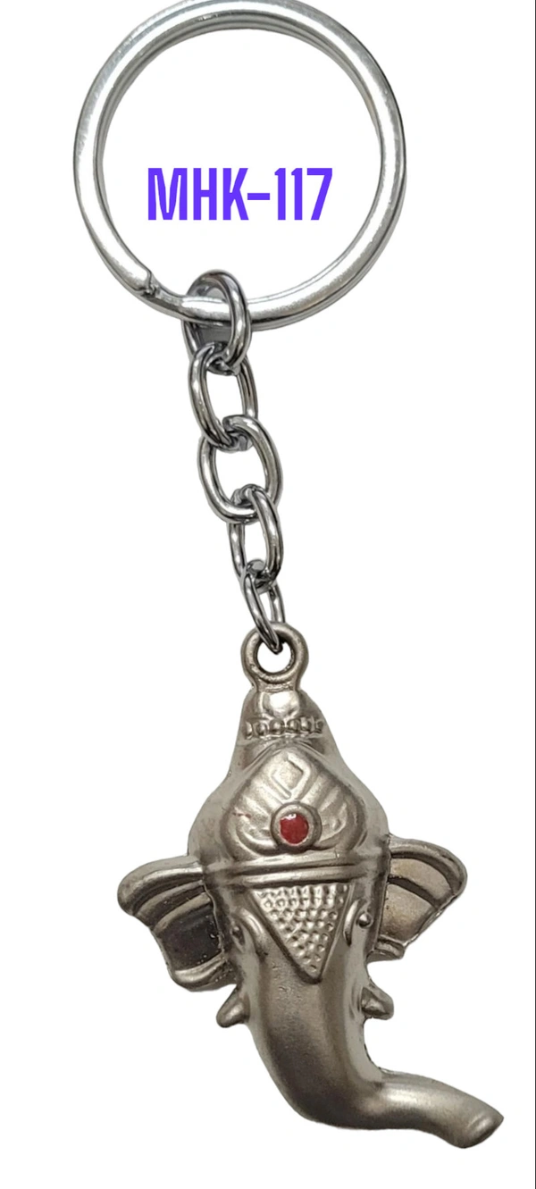 Keychain Metal Shri Ganesha Head (K117)