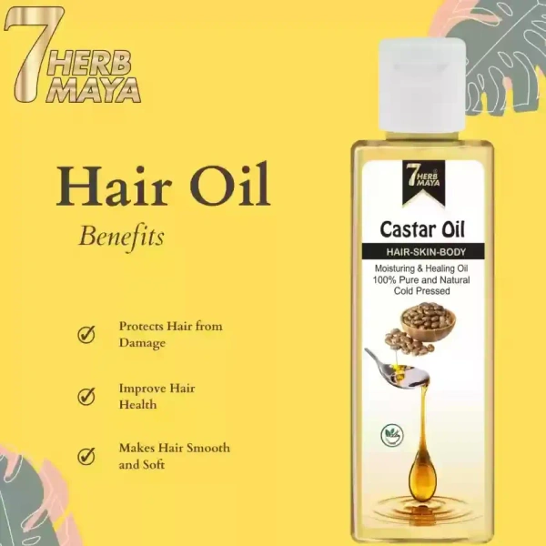 7HerbMaya.Shop 7Herbmaya Castor Oil Extra Virgin For baby Hair Oil