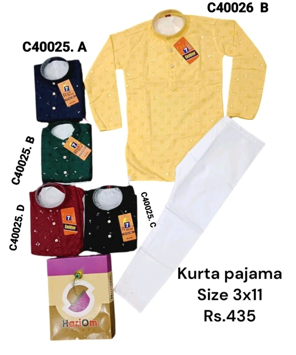 Chid Kurta Pajama  - B, 3*11