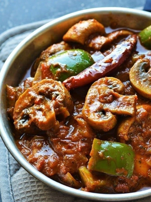 MH  Veg - Kadai Mushroom Masala