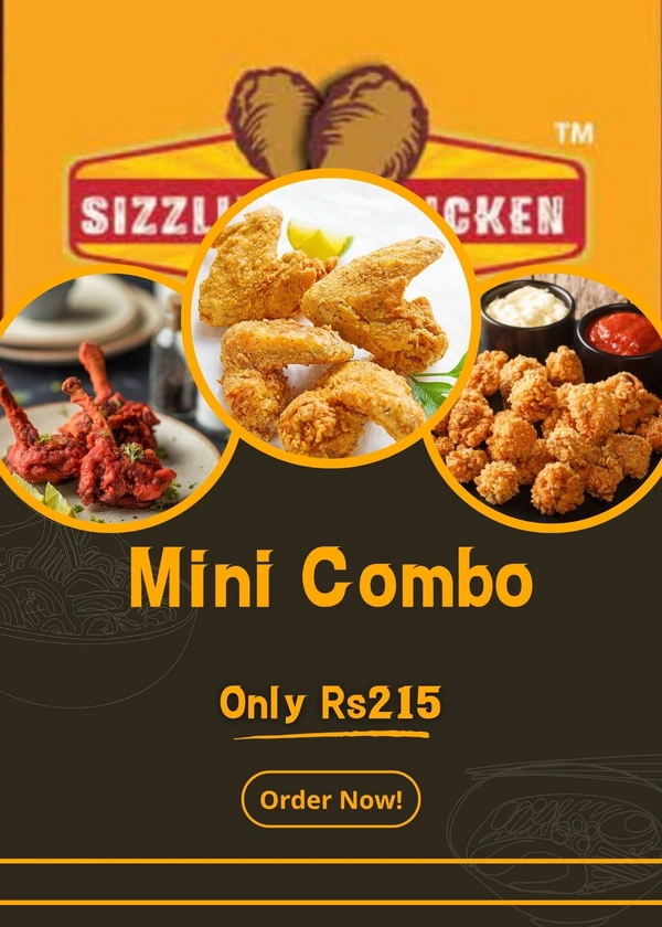 SIZZLLY Mini Combo(Wings 3+ Lolipop 3+ Popcorn Chicken 6(12pcs))