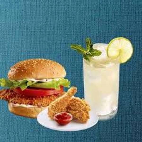 Chicken Burger French Fries Mojito(CH)