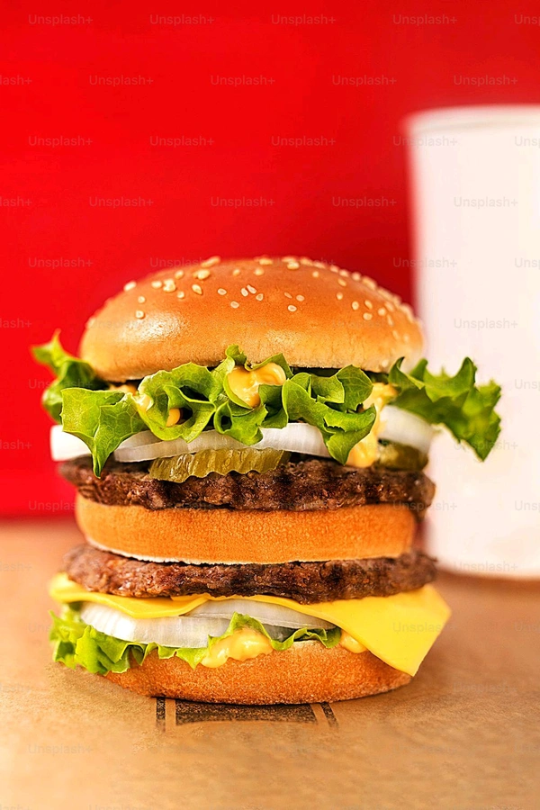 SIZZLLY Veg - Double Cheese Veg Burger