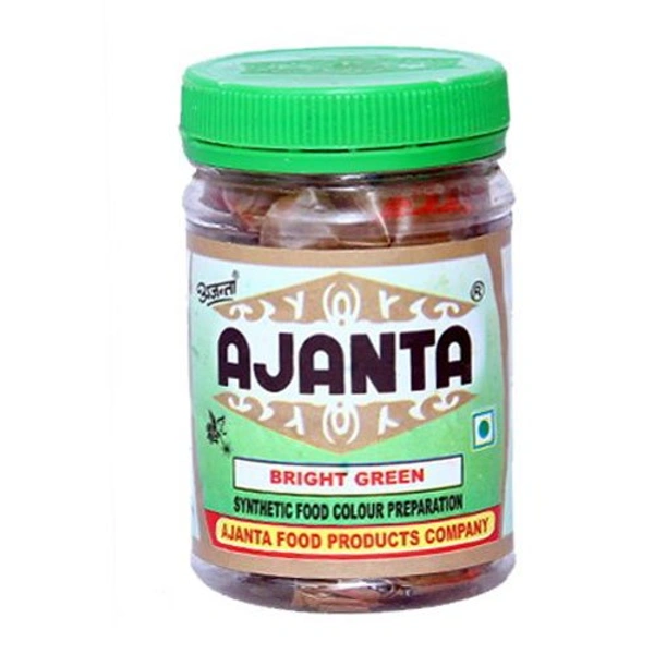 Ajanta Powder Bright Green Food Colour  - 100 MG